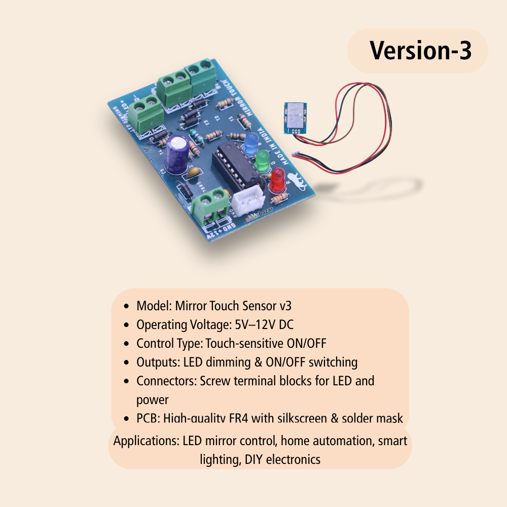 Mirror Touch Sensor Smart Switch [Made In India]