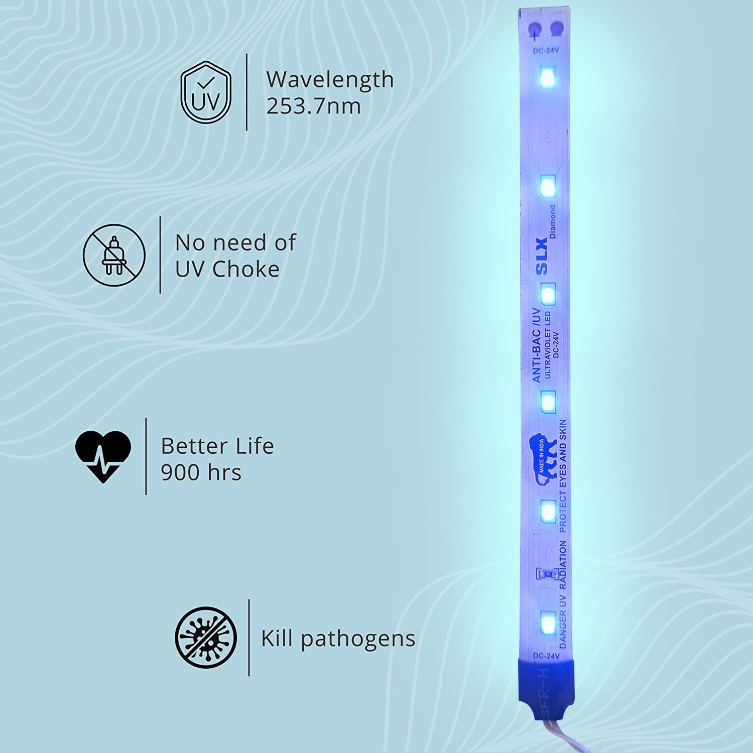 24V Anti Bacteria UV Led Strip 6+6