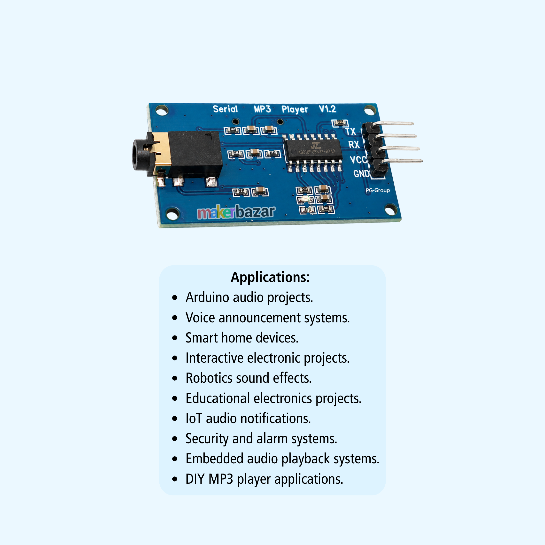 YX5300 UART TTL Serial MP3 Music Player Module (HW-311)