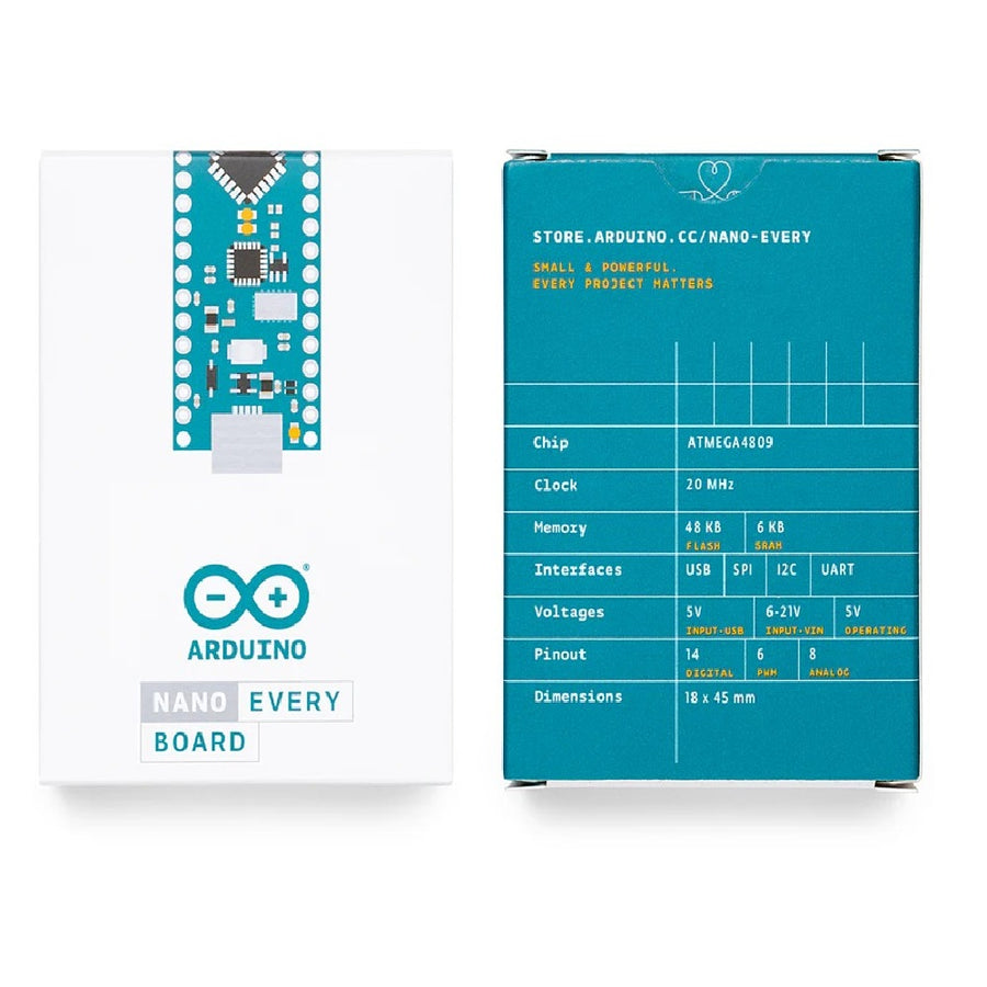 Every Arduino Card Buy Compact Arduino Nano Every Board – Ideal for Wearables & Robotics