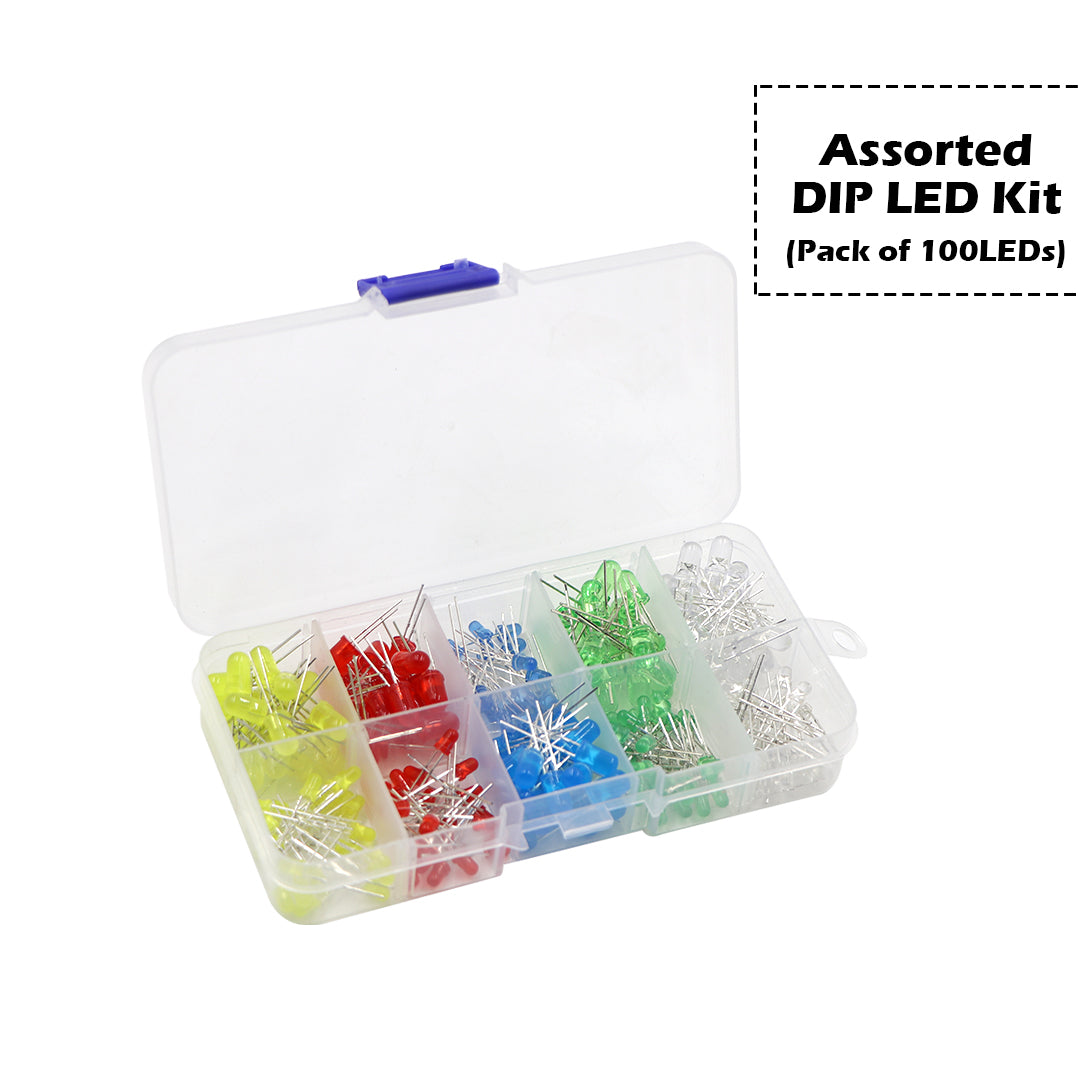 Bright DIP LED Round Top Diffused Type Assortment Kit Box