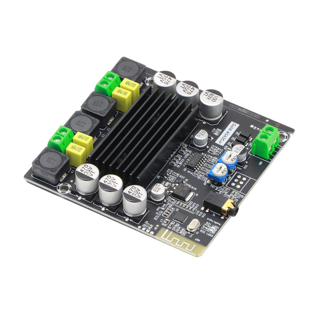 [Type 3] Gold-A543C 8-24V 2x50w Dual Channel High Power Digital Audio Power Amplifier Board  (With Aux Port + Bluetooth)