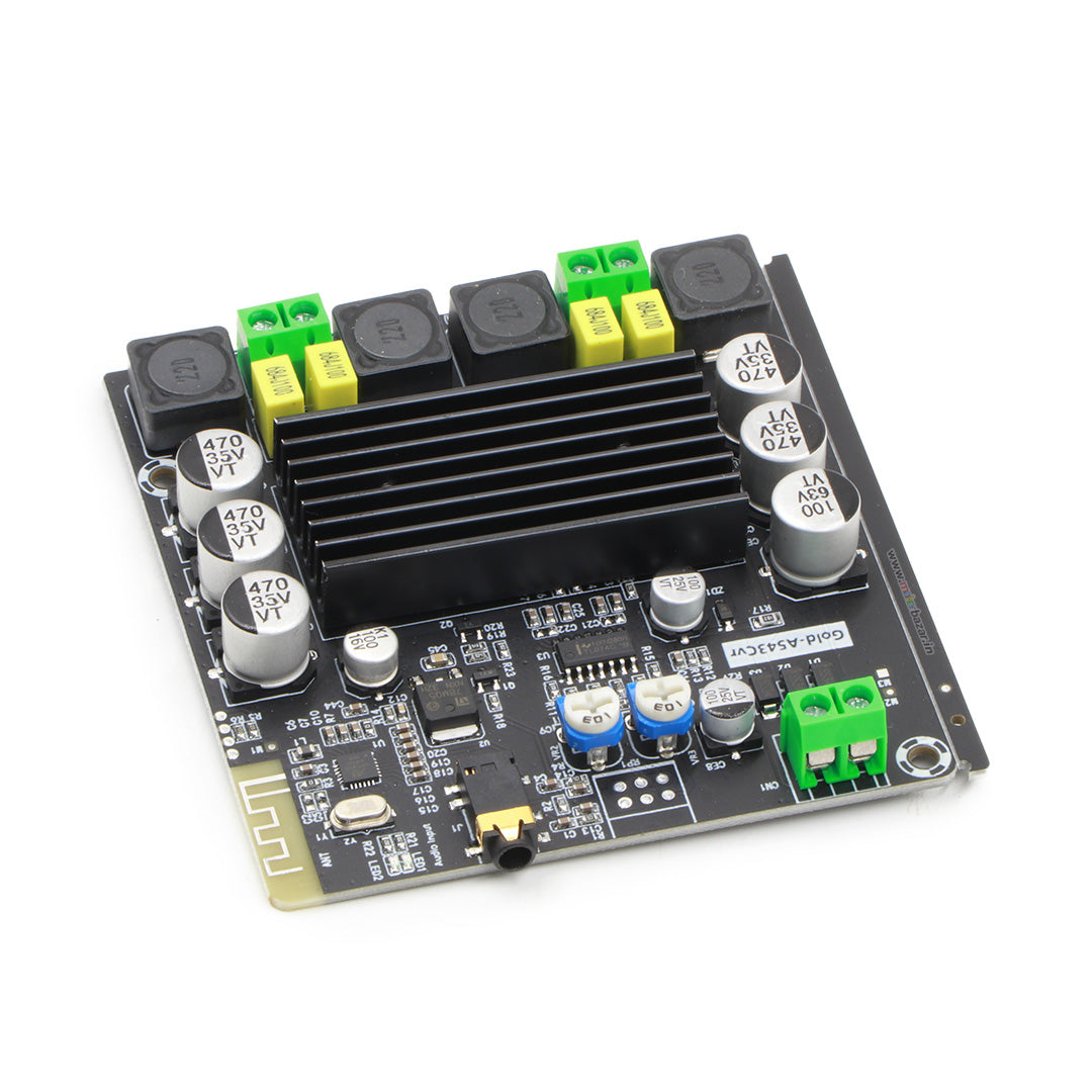 [Type 3] Gold-A543C 8-24V 2x50w Dual Channel High Power Digital Audio Power Amplifier Board  (With Aux Port + Bluetooth)