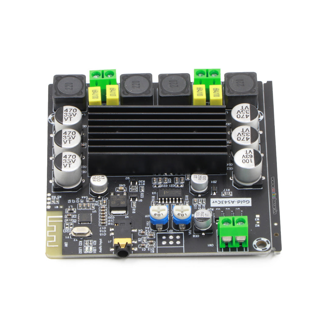 [Type 3] Gold-A543C 8-24V 2x50w Dual Channel High Power Digital Audio Power Amplifier Board  (With Aux Port + Bluetooth)