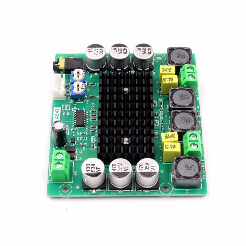 [Type 2] Gold-A543 12-26V 120W Dual Channel High Power Digital Power Amplifier Board (With Aux Port)