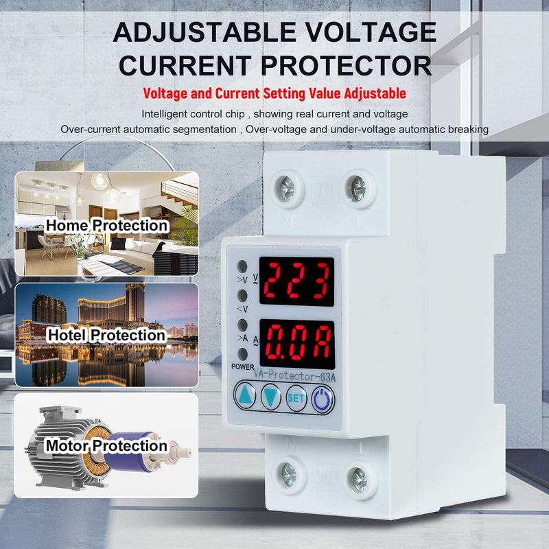 220V 63A Single Phase Automatic Over Under Voltage Output Overload Protection (13.8kW)
