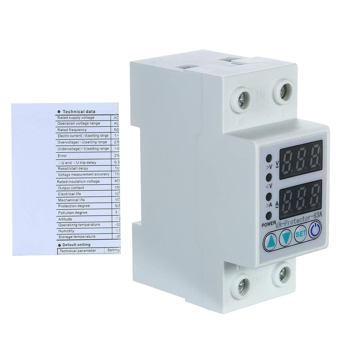 220V 63A Single Phase Automatic Over Under Voltage Output Overload Pro