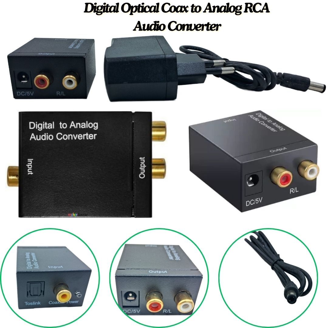 Digital Optical Coax to Analog RCA Audio Converter