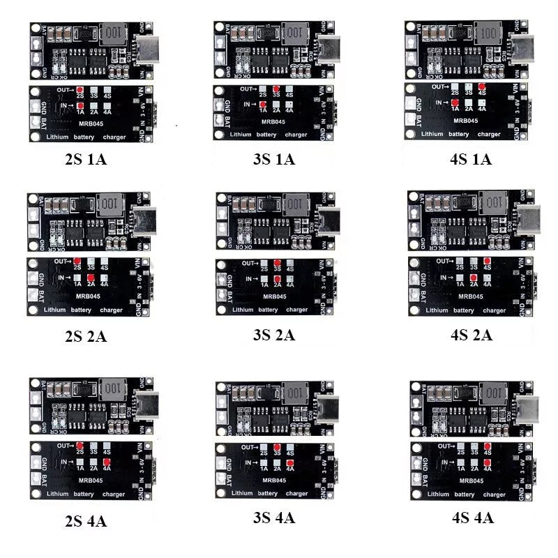 [Black-Premium] Type-C 18650 Polymer Lithium-ion Charger to Booster Module
