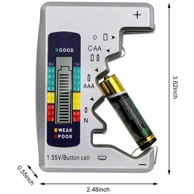 Battery Tester and Voltage Indicator For AA AAA C D 9V 3V 1.5V Cells