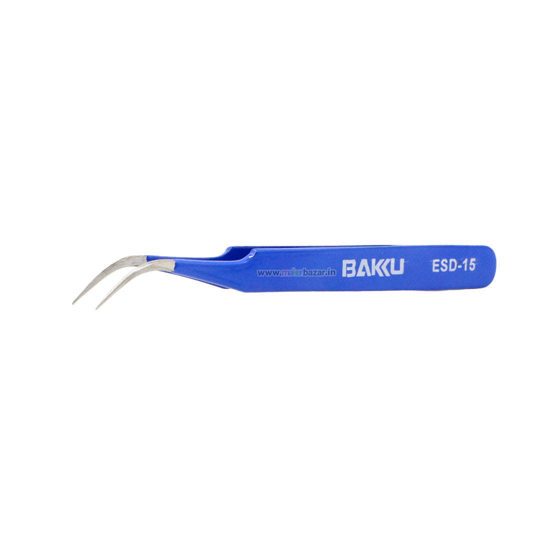 5pcs Colorful ESD Straight and Curved Tips Tweezers Set