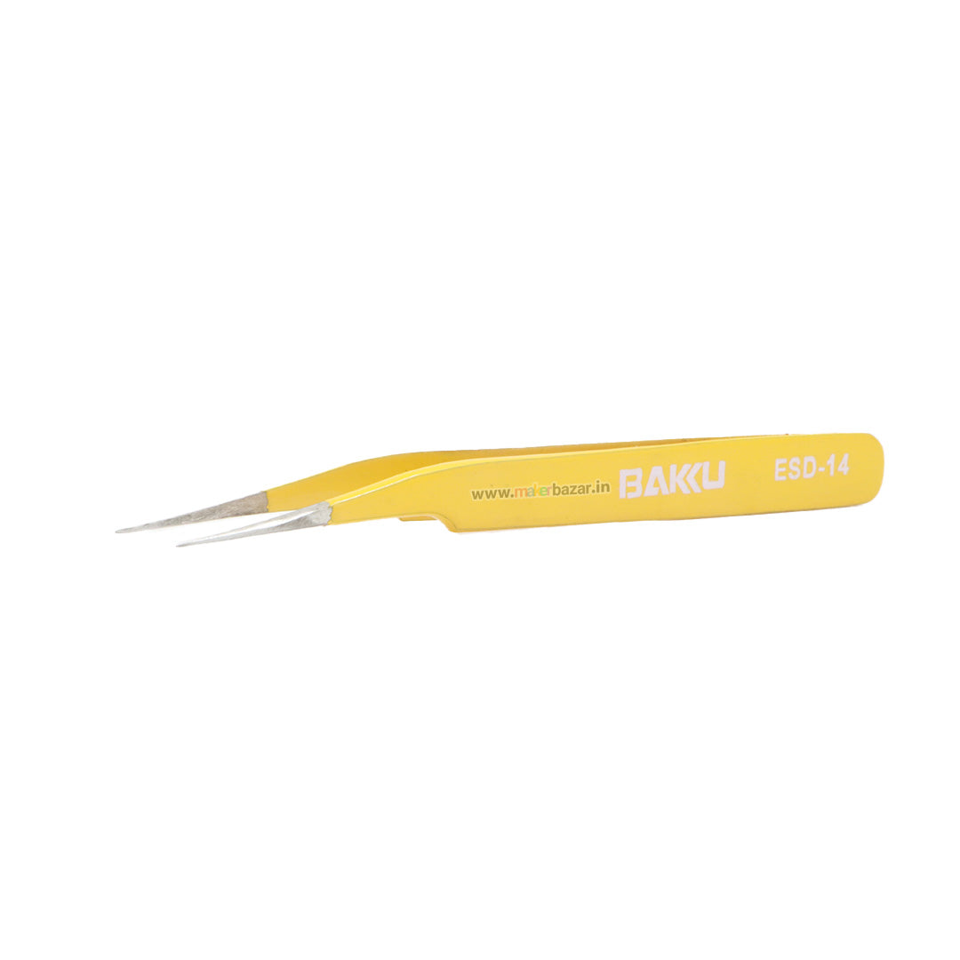 5pcs Colorful ESD Straight and Curved Tips Tweezers Set