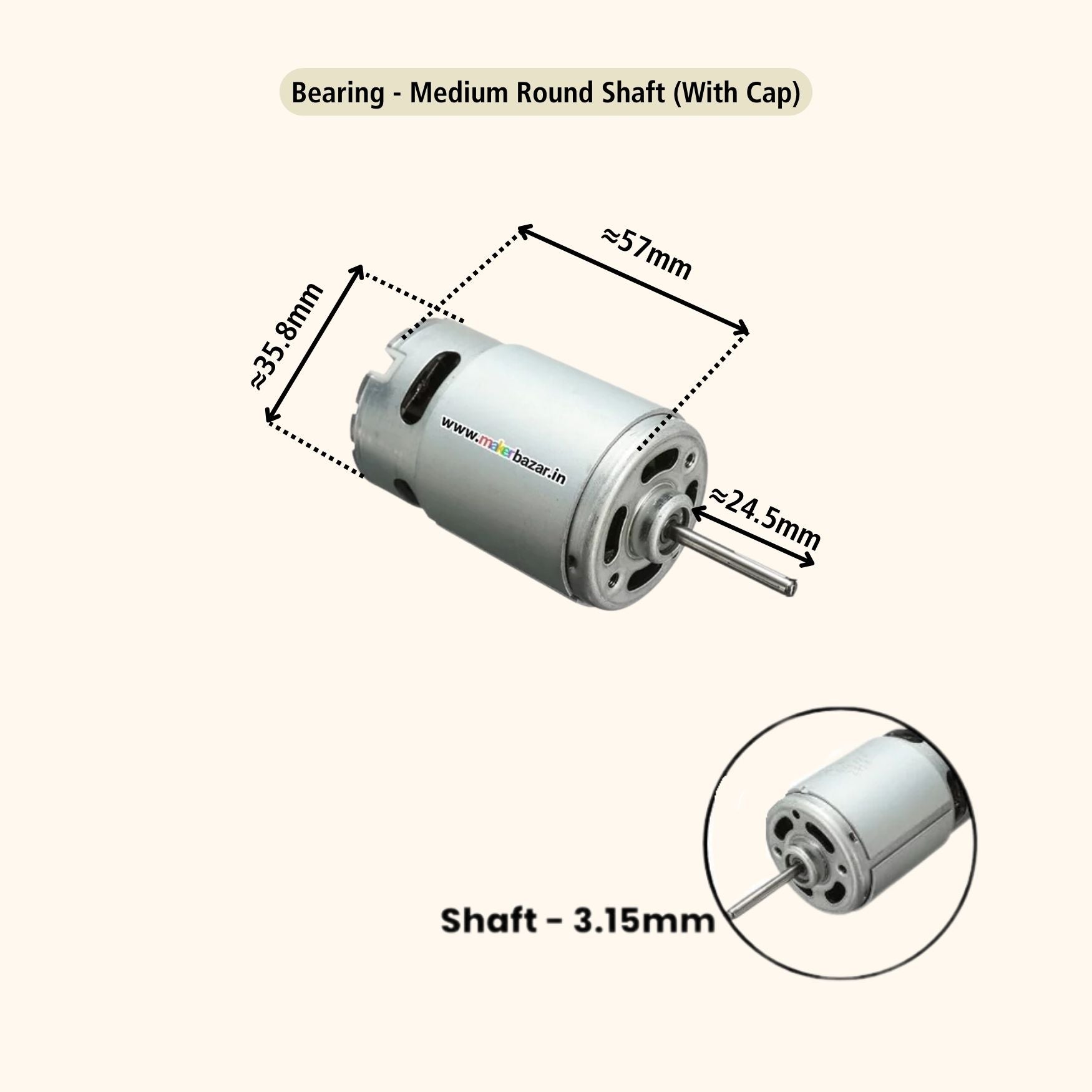 DC 12V RS-555 Motor [Bearing-Type]