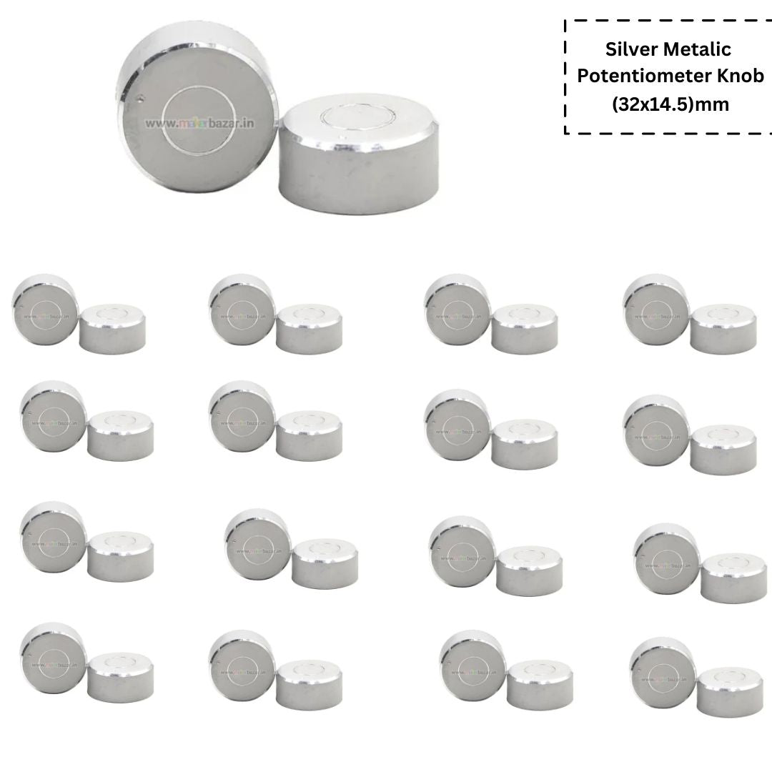 Silver Metalic Potentiometer Knob