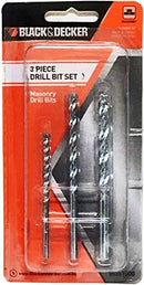 Black & Decker: BDA1000IN 3 Piece Masonry Drill Bit Set