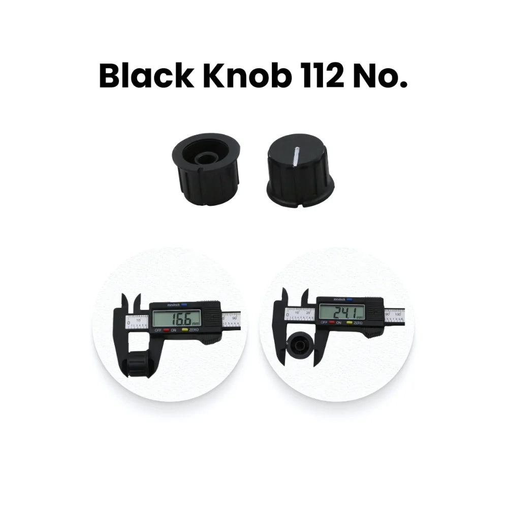 Black Pot Knobs for Rotary Encoder Volume Shaft