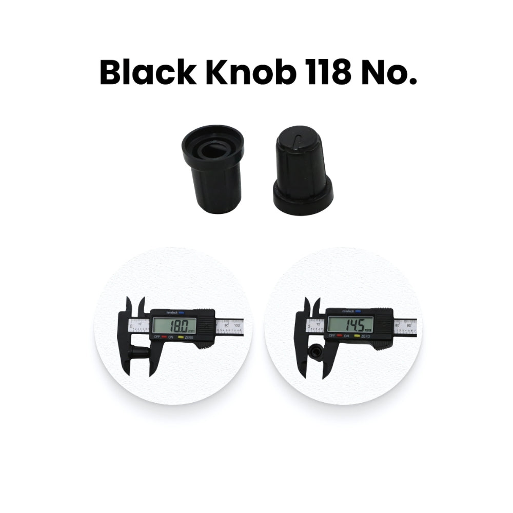 Black Pot Knobs for Rotary Encoder Volume Shaft