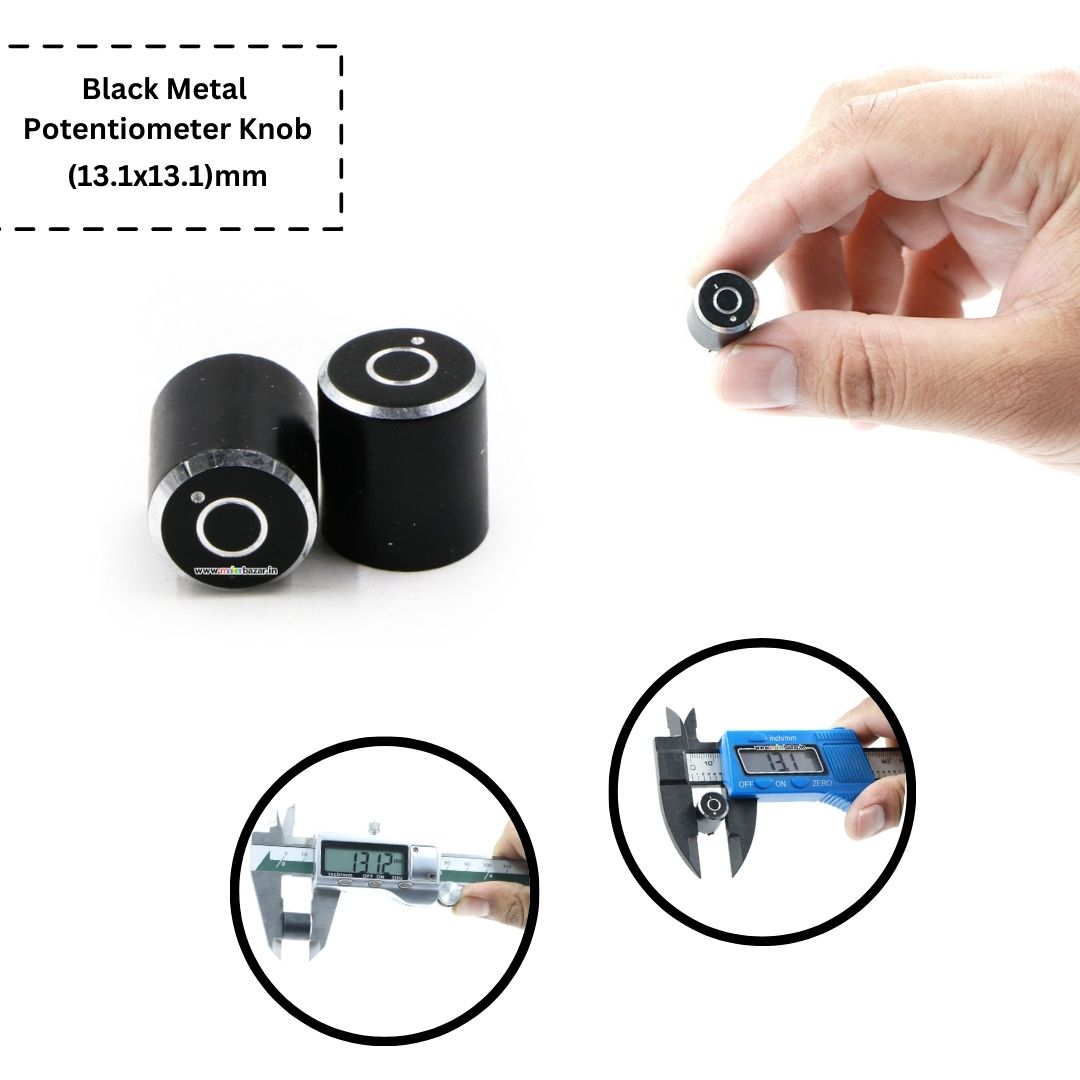 Black Metalic Potentiometer Knob