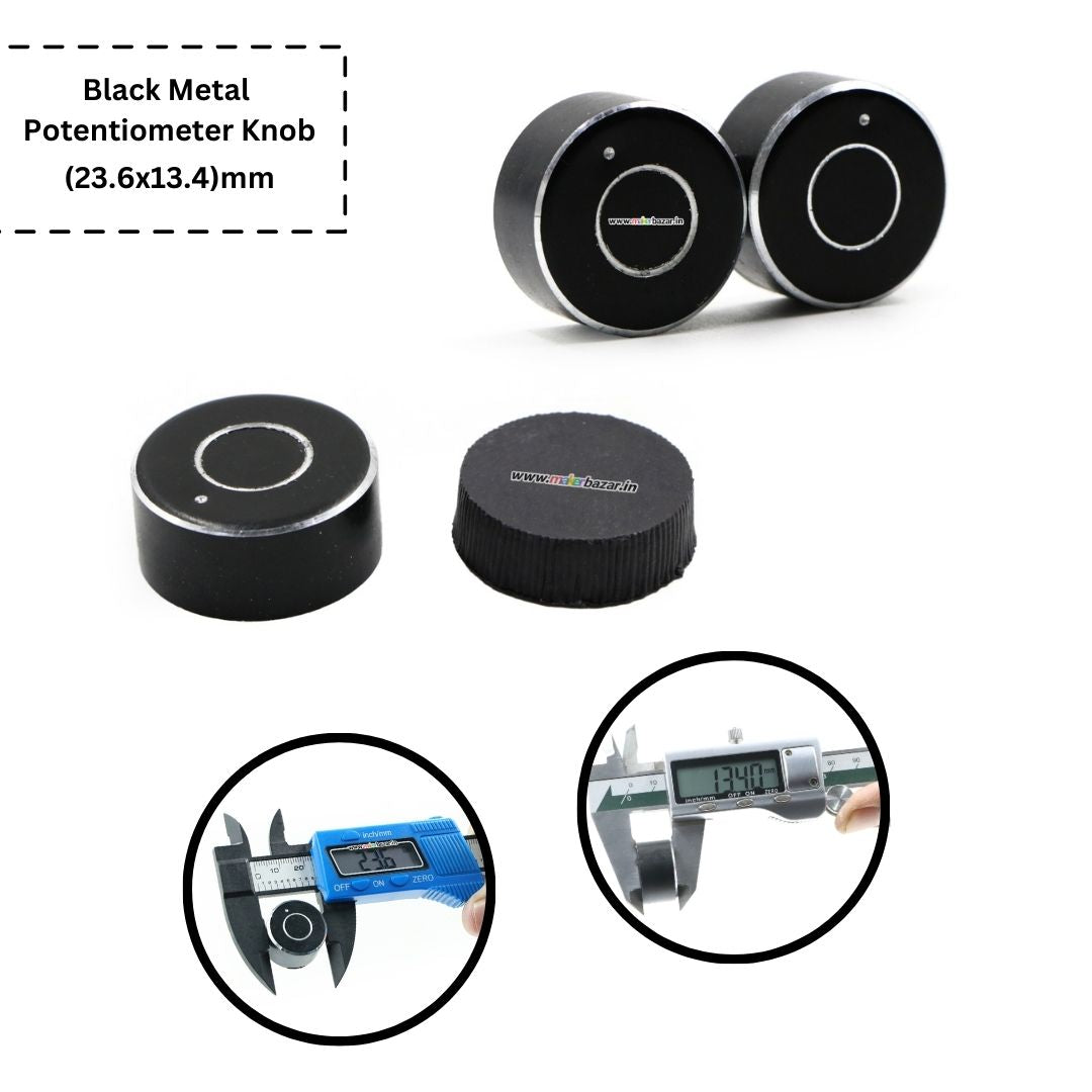 Black Metalic Potentiometer Knob