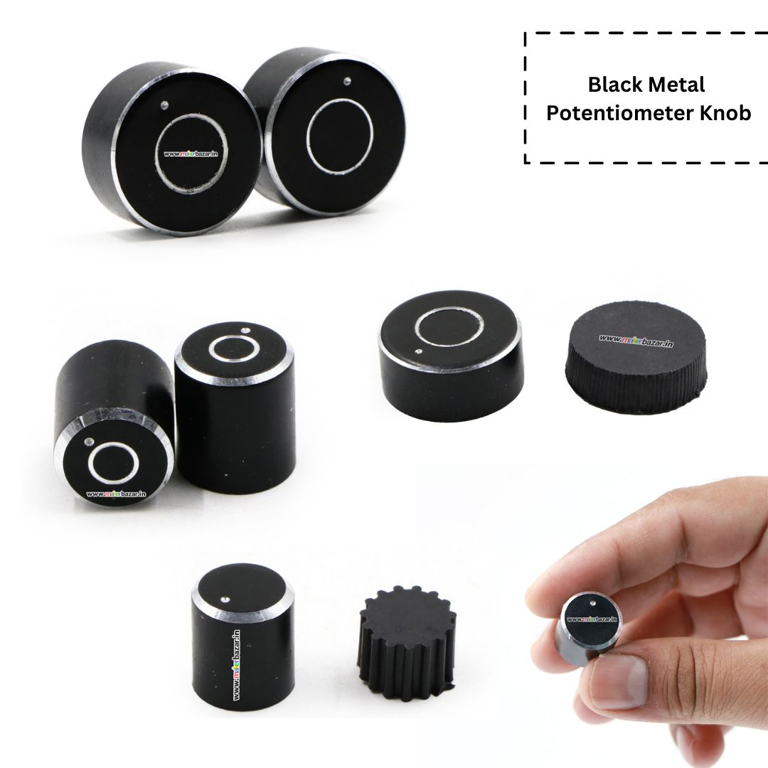 Black Metalic Potentiometer Knob