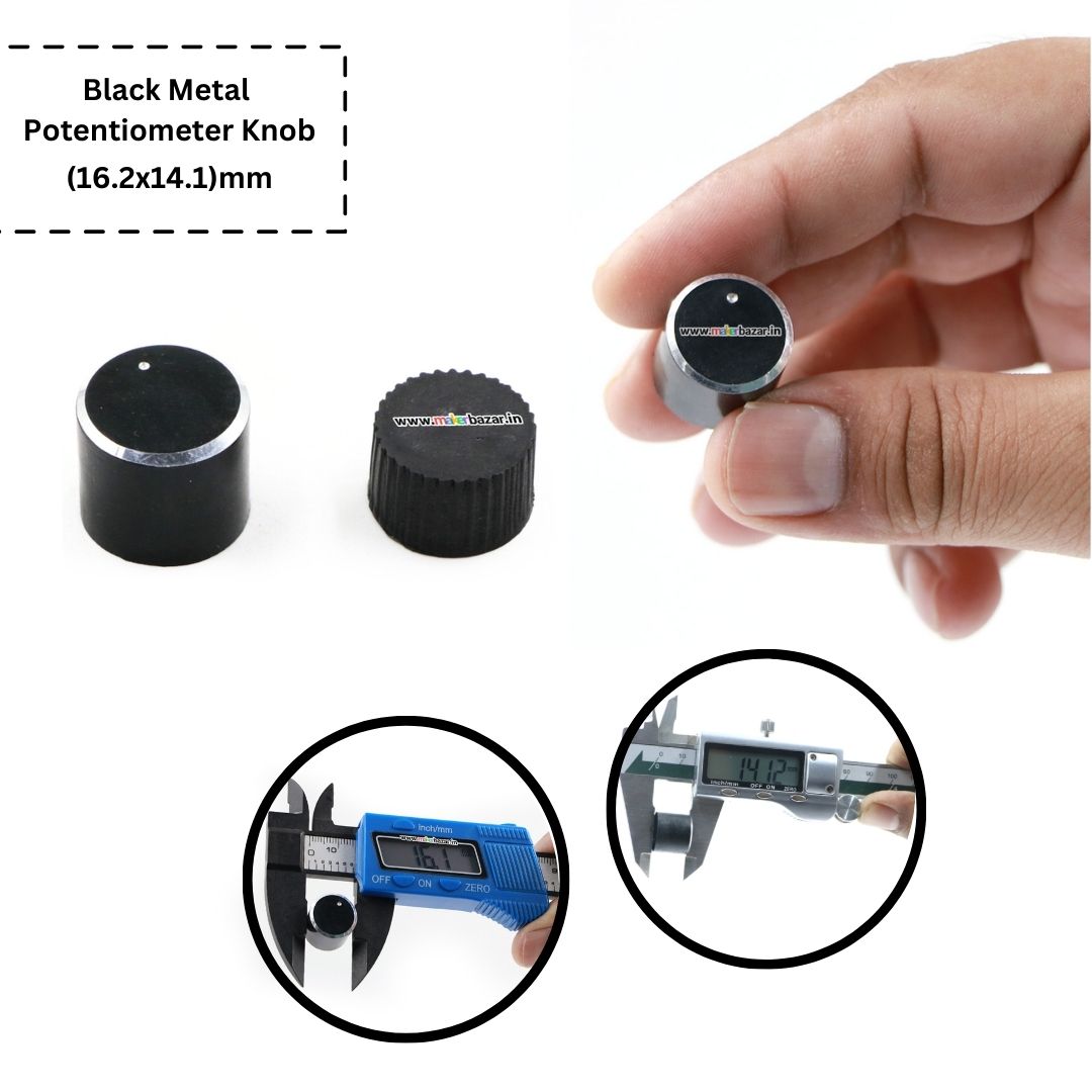 High-Quality Black Metal Potentiometer Knob | Durable & Stylish Control ...