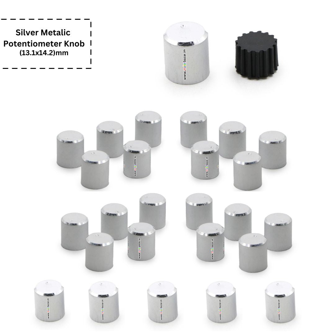 Silver Metalic Potentiometer Knob