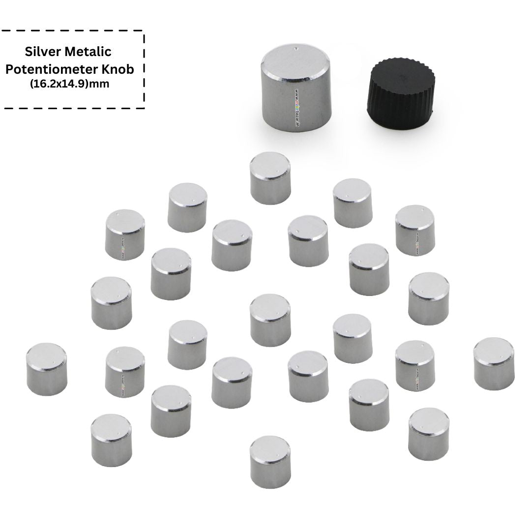 Silver Metalic Potentiometer Knob