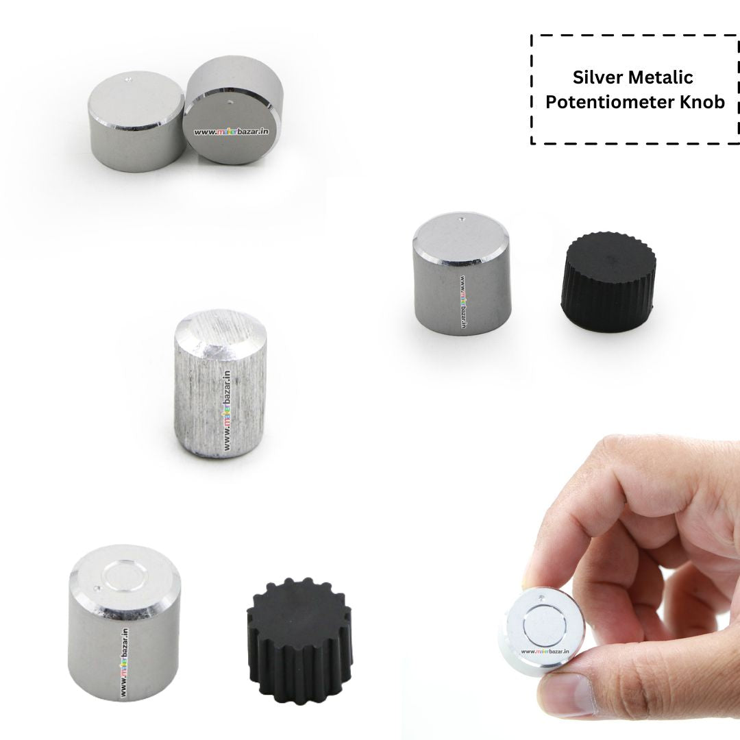 Silver Metalic Potentiometer Knob