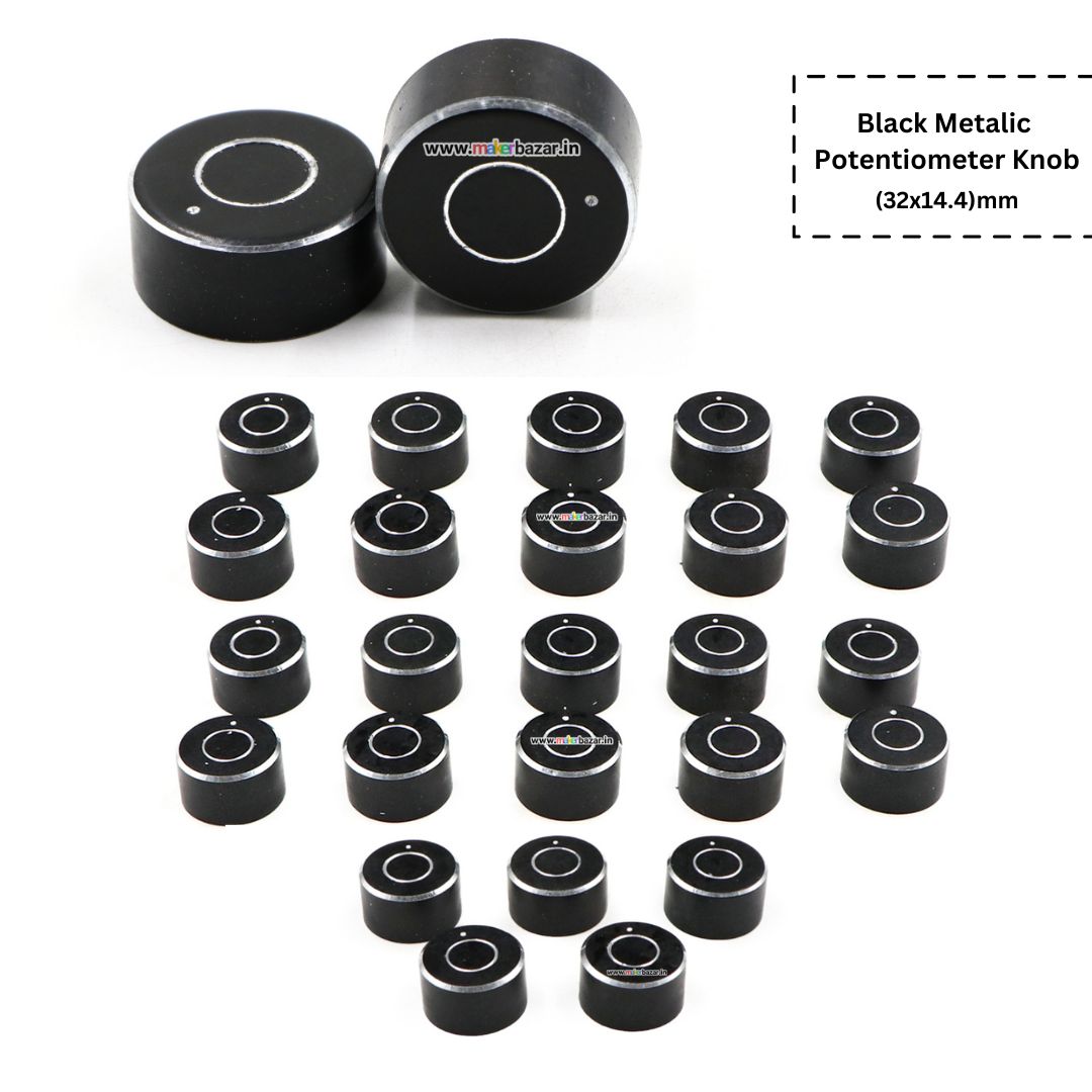 Black Metalic Potentiometer Knob