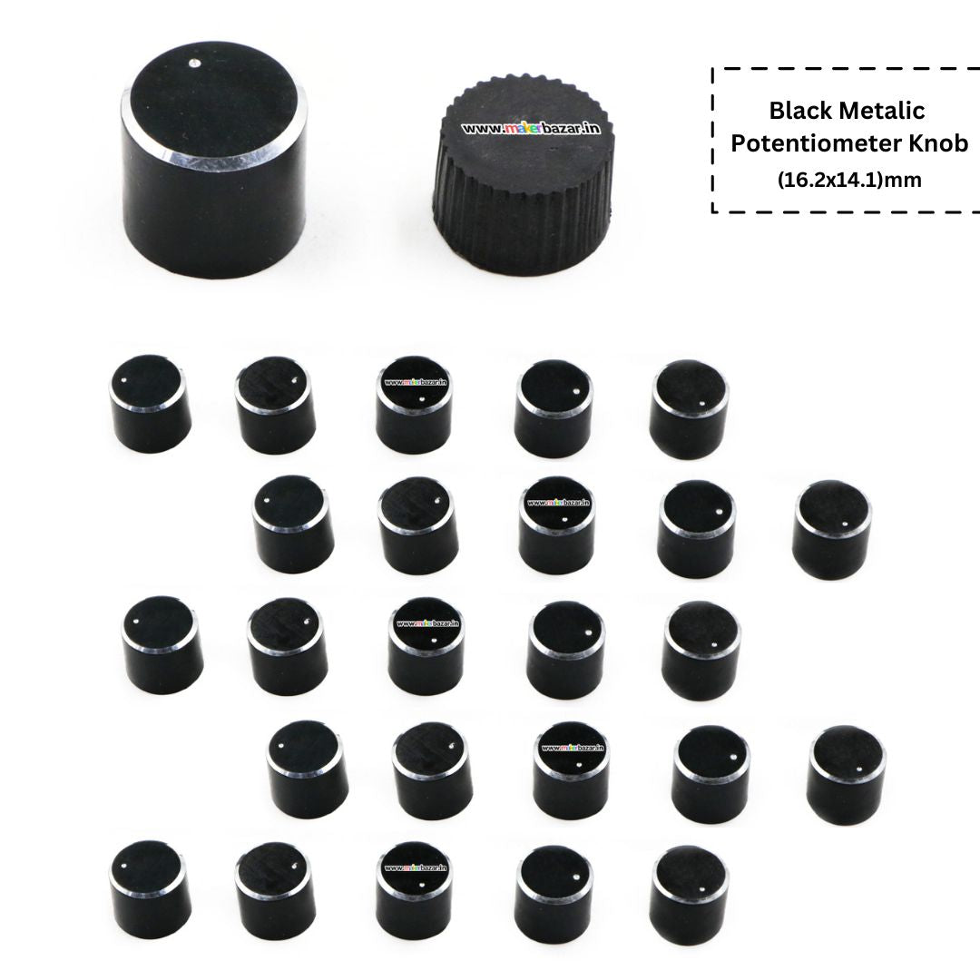 Black Metalic Potentiometer Knob