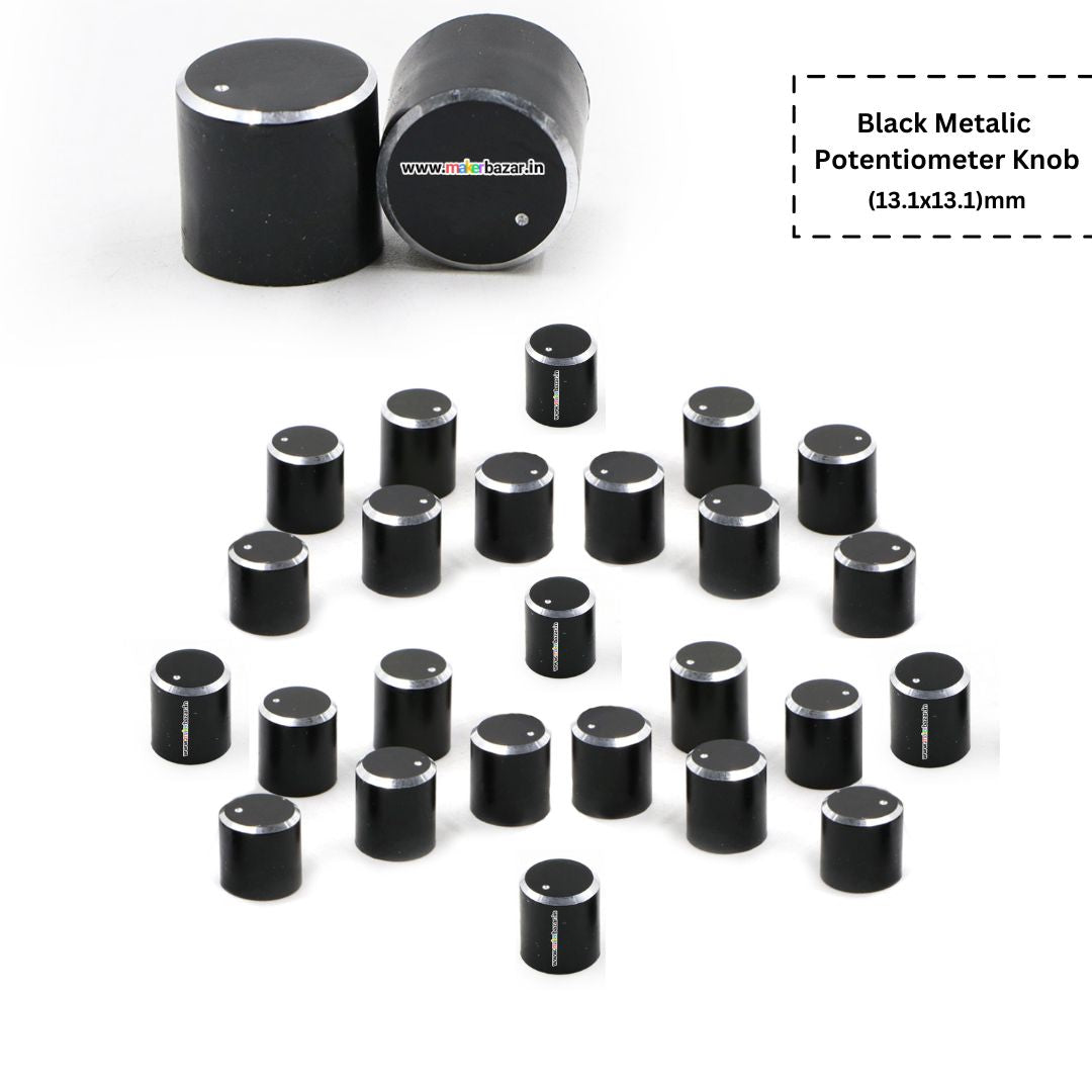 Black Metalic Potentiometer Knob