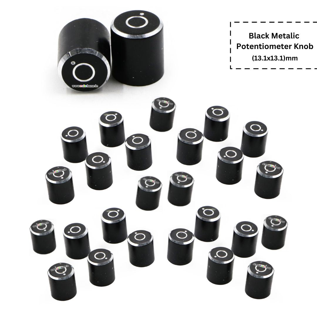 Black Metalic Potentiometer Knob