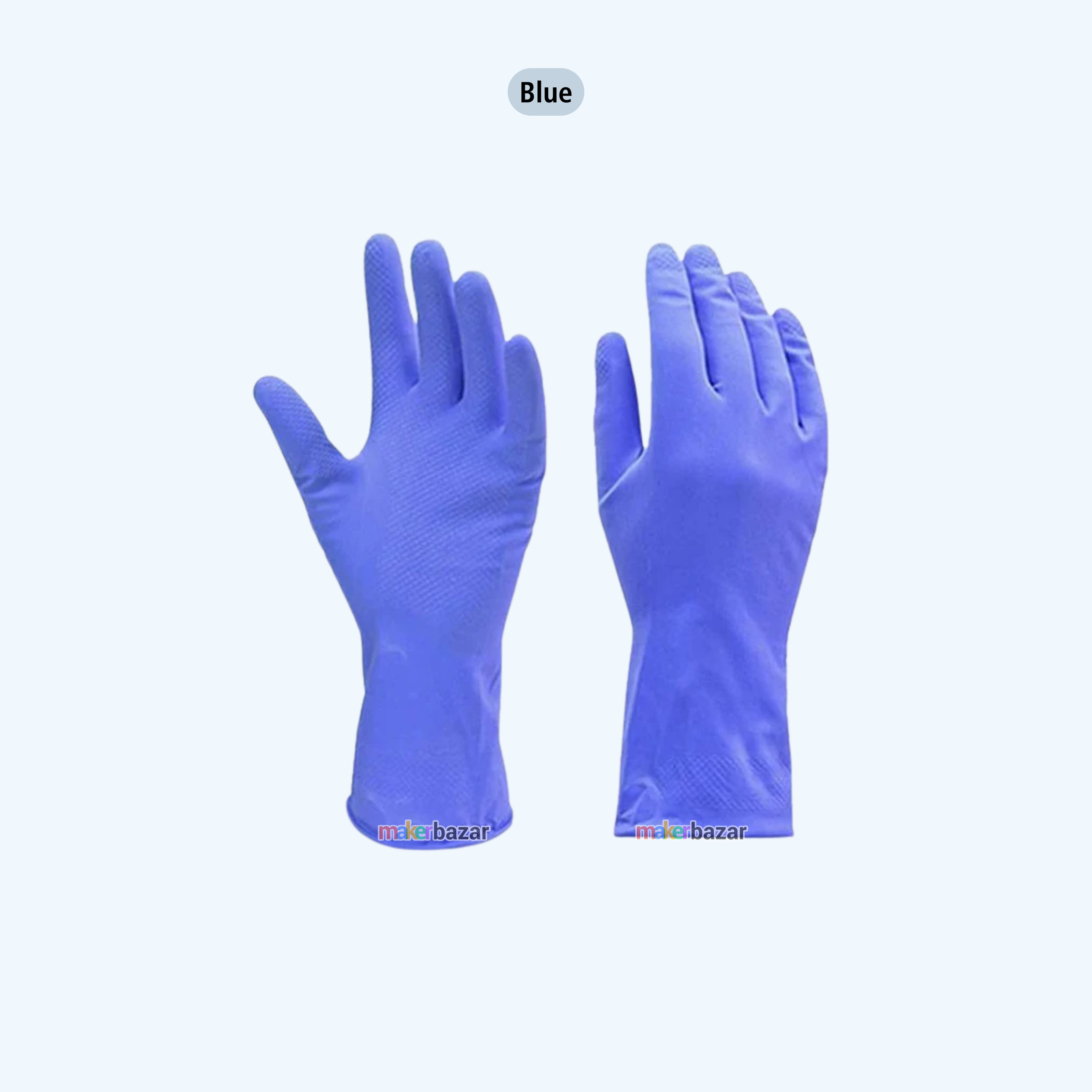 Reusable Rubber Hand Gloves (Pair)