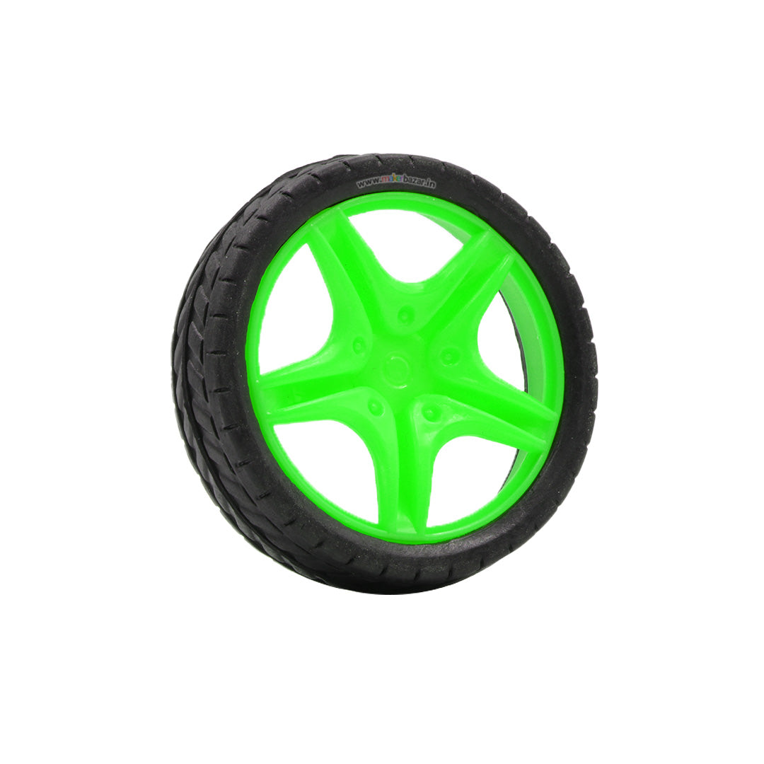 66mmX18mm Robotic Rubber Tyre Wheel for BO Motors