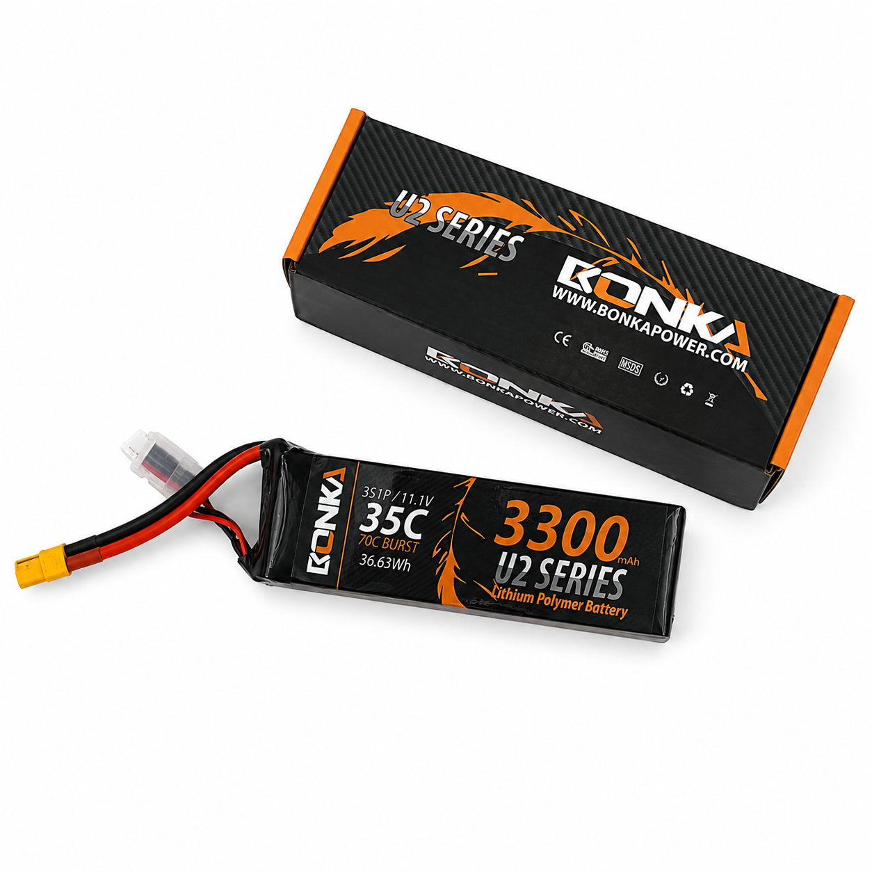Bonka U2-Series Lithium Polymer Battery for RC Helicopter
