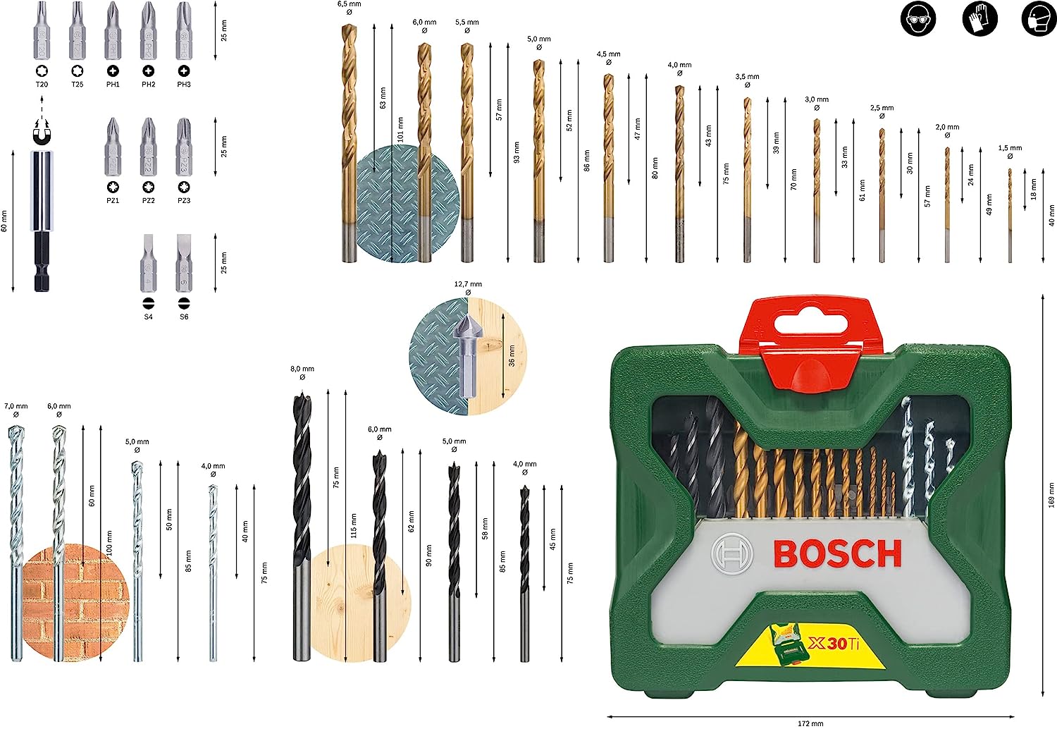 Bosch: X30Ti Multipurpose Drill Bit Set (30-Pieces)