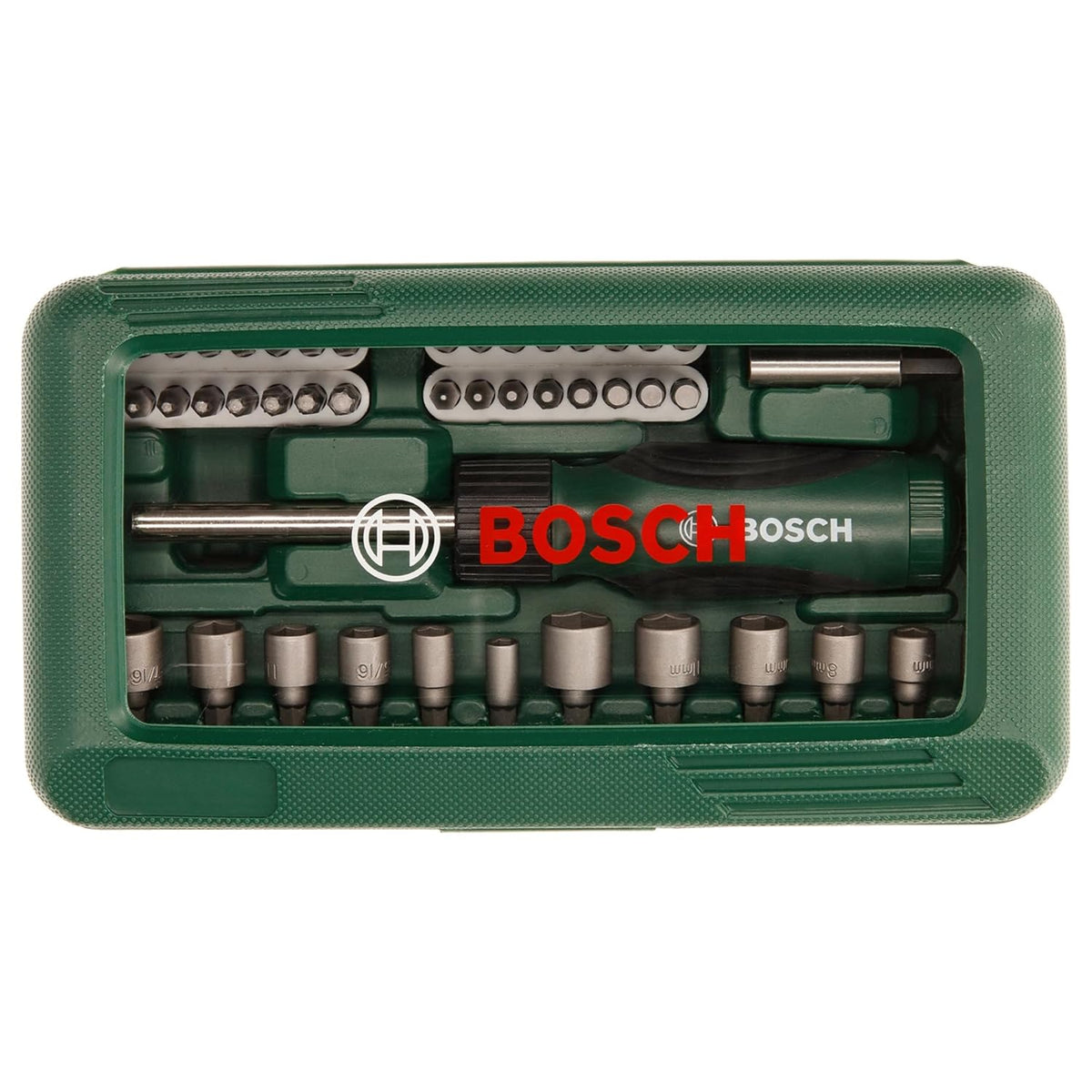 Bosch 2607019504 46-Piece Screwdriver Bit & Socket Set for Drill ...