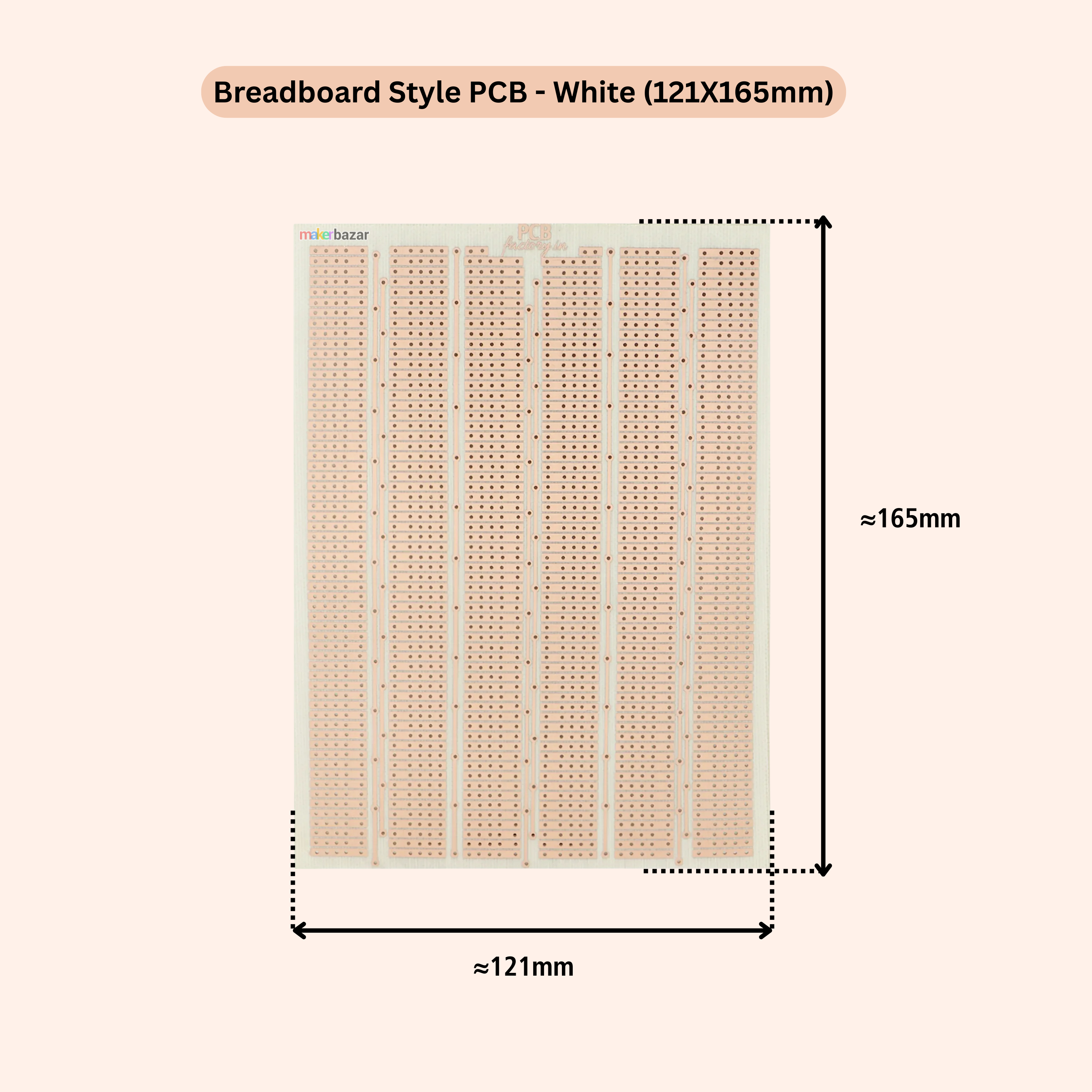Fast Prototyping: Perforated Vero Board PCB Single Sided Printed Circuit Zero Board - Copper