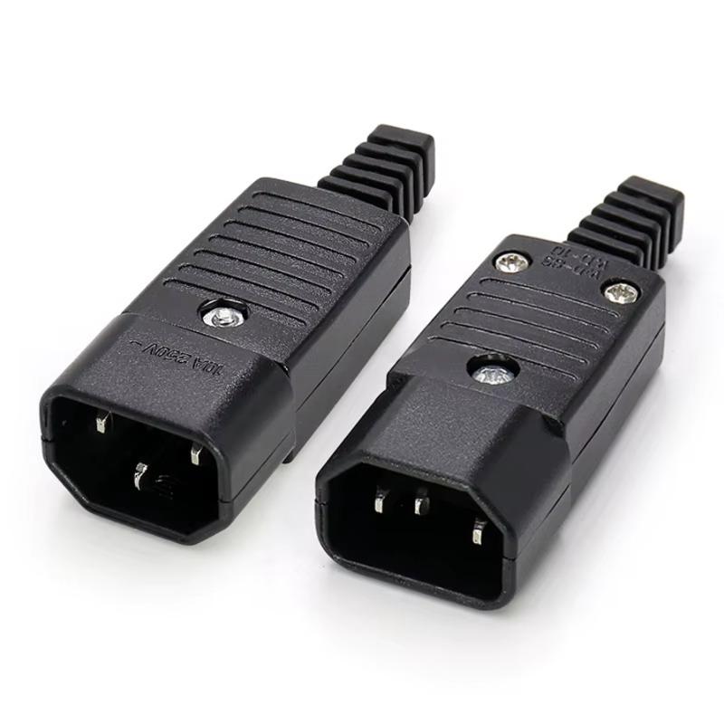 AC250V 10A IEC320 C14 Male C13 Female Power Socket Plug