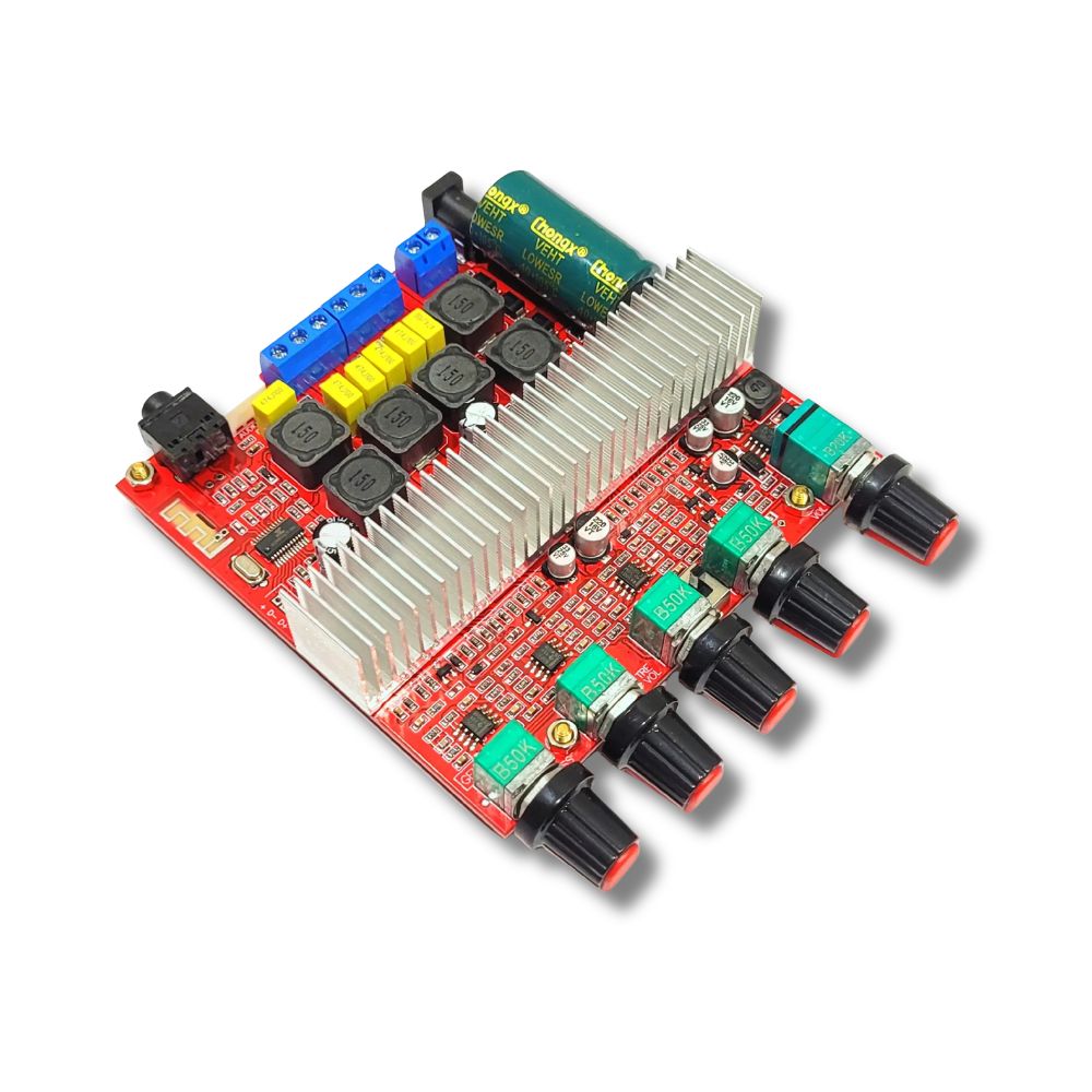 2.1CH 12-24VDC TPA3116 Stereo Subwoofer 2x50W+100W BT Audio Amplifiers Board
