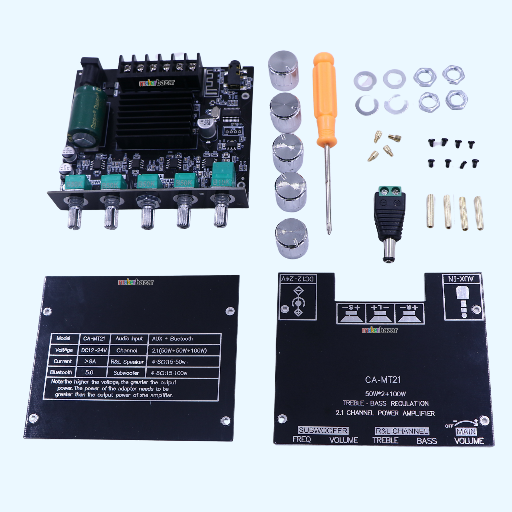 CA-MT21 BT Digital Amplifier Board 2.1 Channel Subwoofer DC12-24V