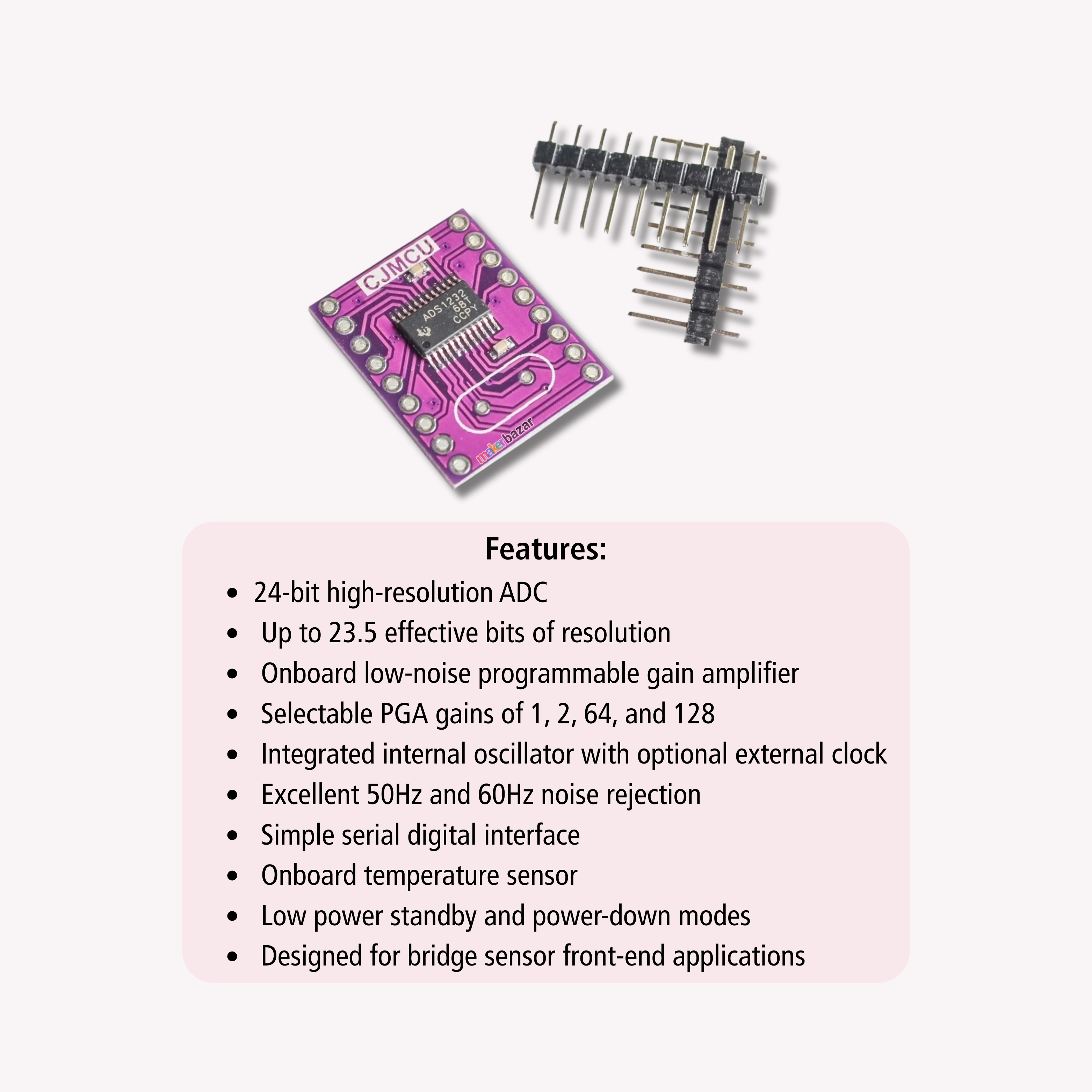 CJMCU-1232 ADS1232 24-Bit Analog-to-Digital Converter Board
