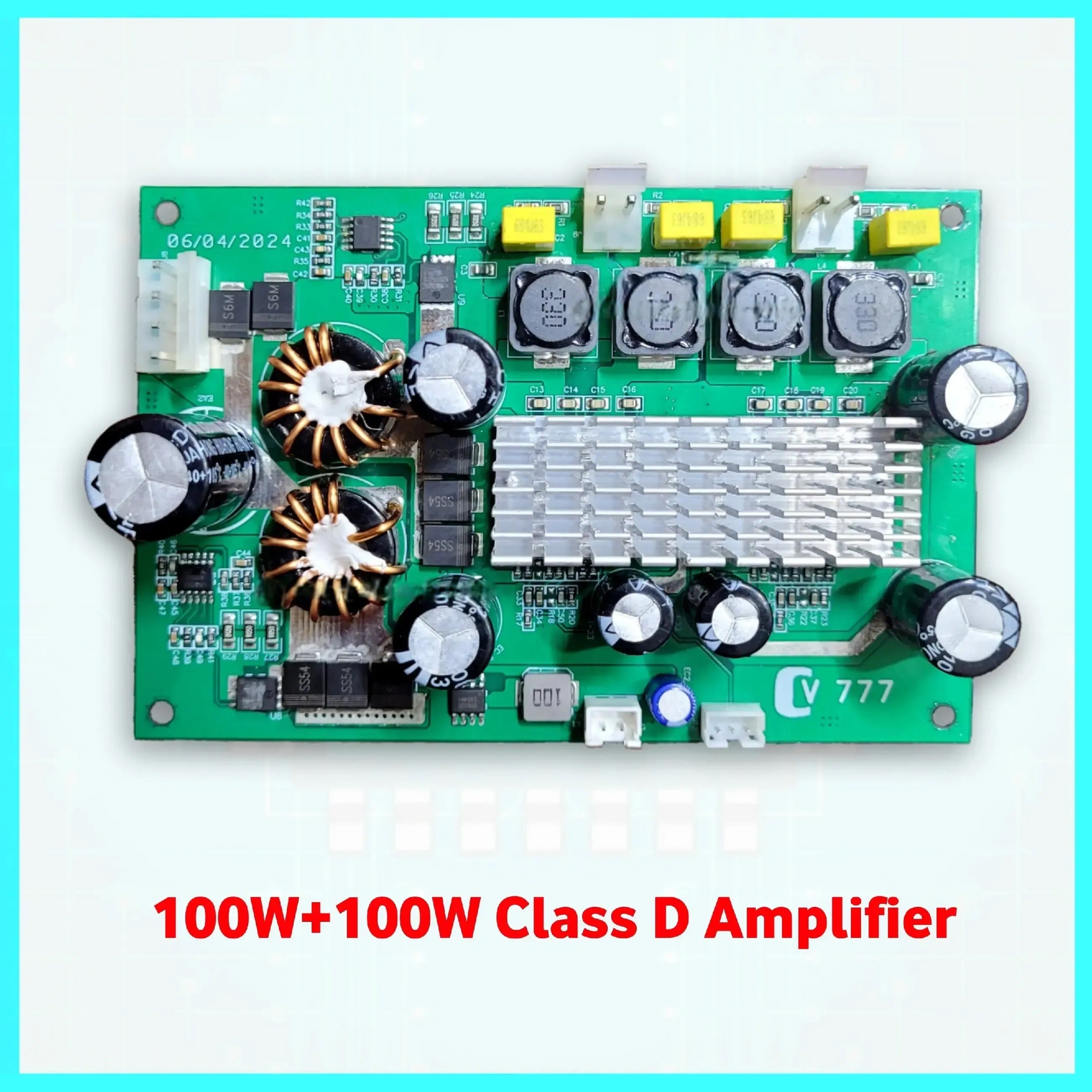 CV777 200W 12V Stereo Class D Amplifier TPA3116D2 Dual IC Inbuilt 100Wx2