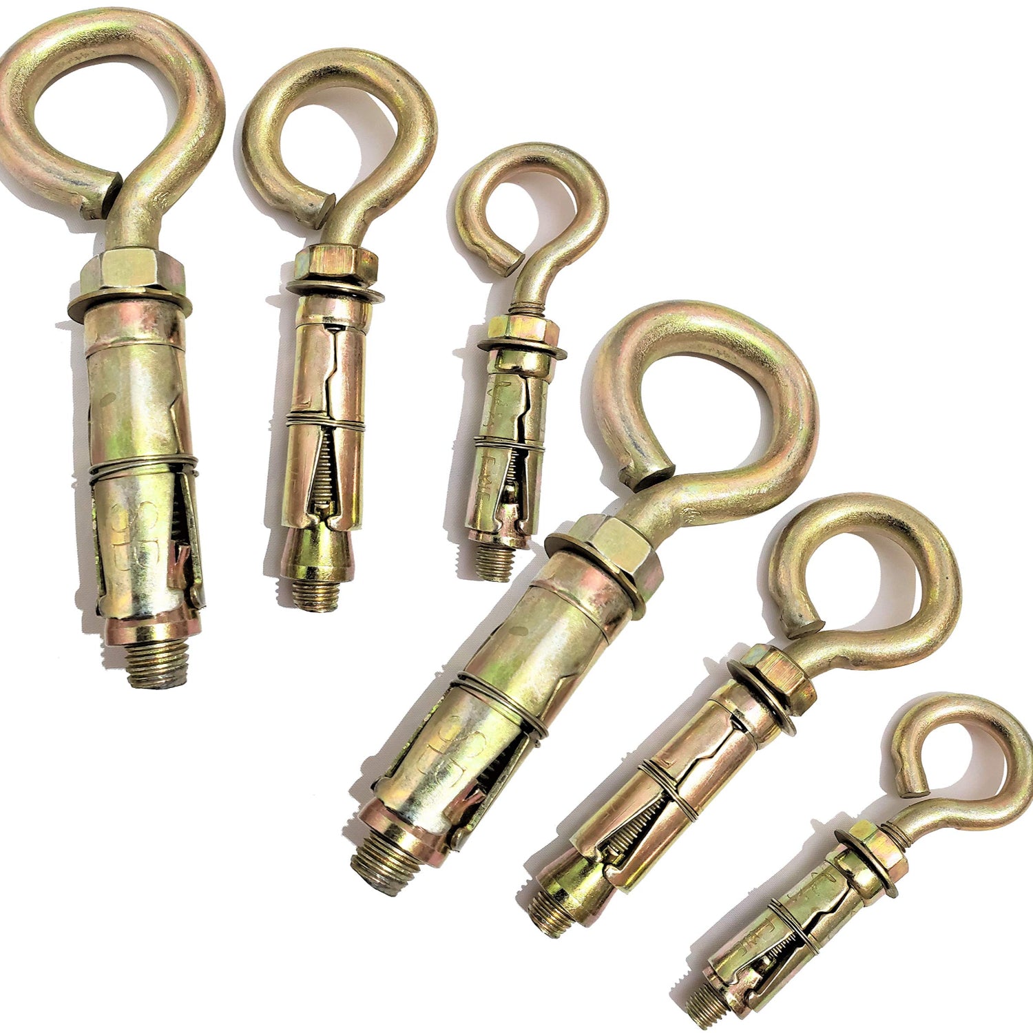 Heavy-Duty Ceiling Anchor Fasteners Closed-Hook for Fans & Hanging