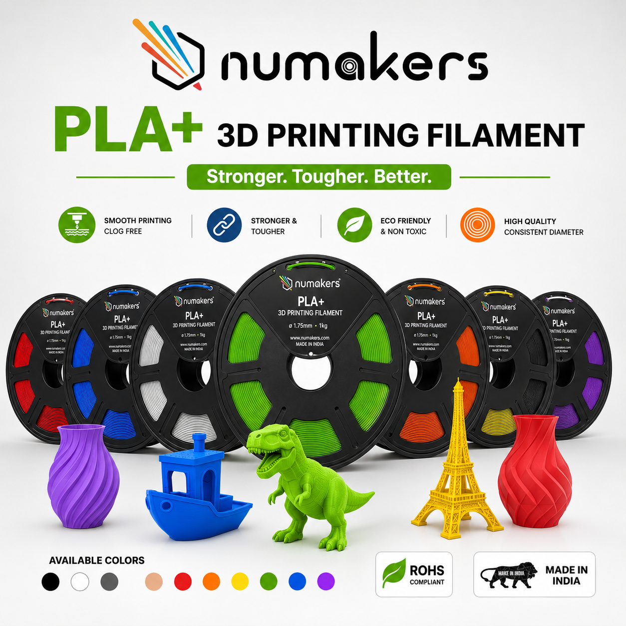 Numakers PLA+ 3D Printing Filament