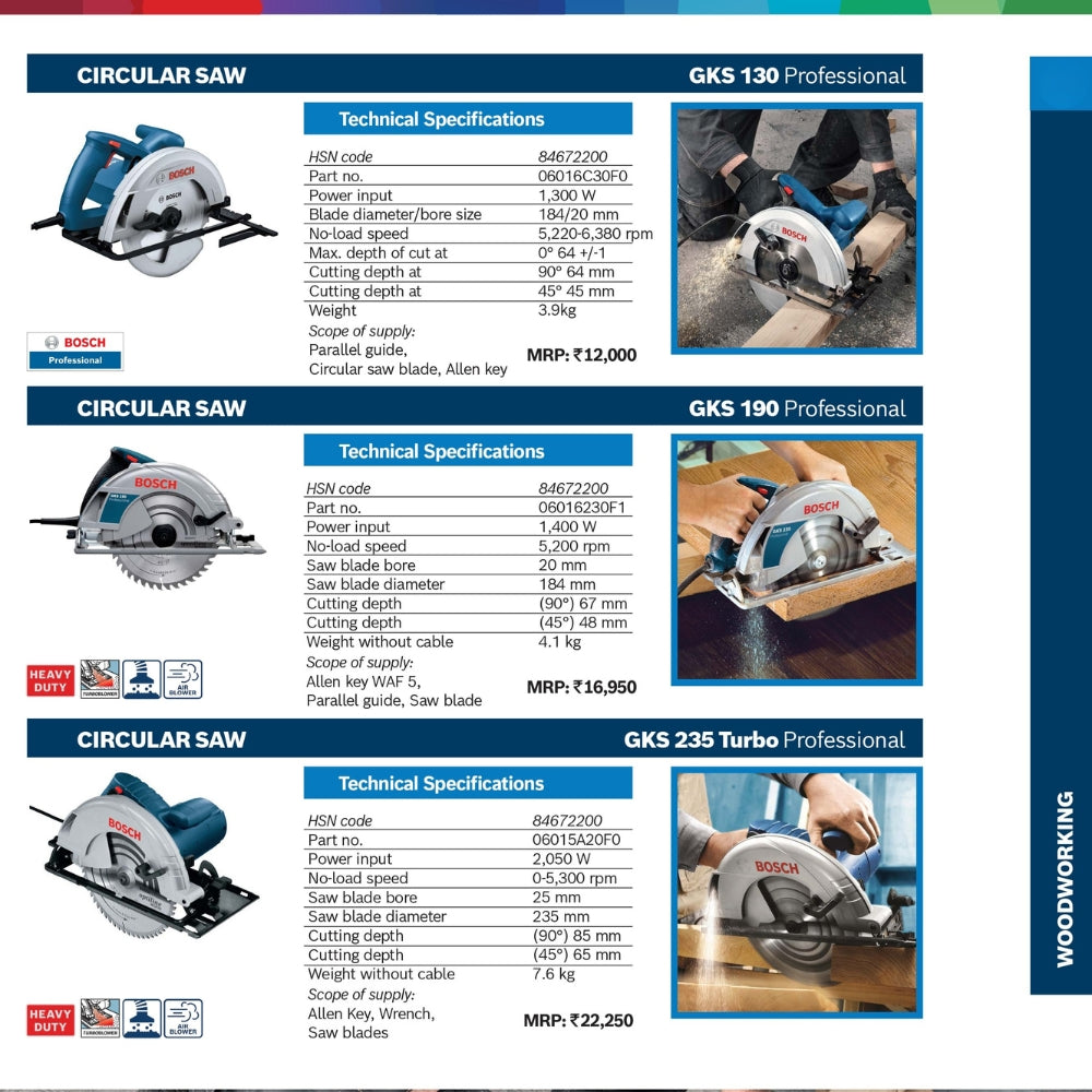 Bosch Circular Saw Wood Cutter Machines