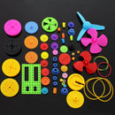 55pcs Colorful Plastic Motor Gear Pulley Fan Assorted Kit
