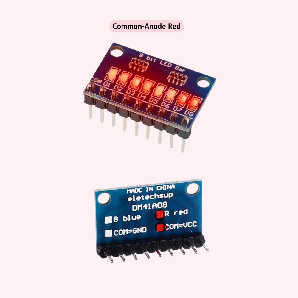 Led Screens Bit 8 Bit Red/Blue LED Indicator Module 3.3V 5V