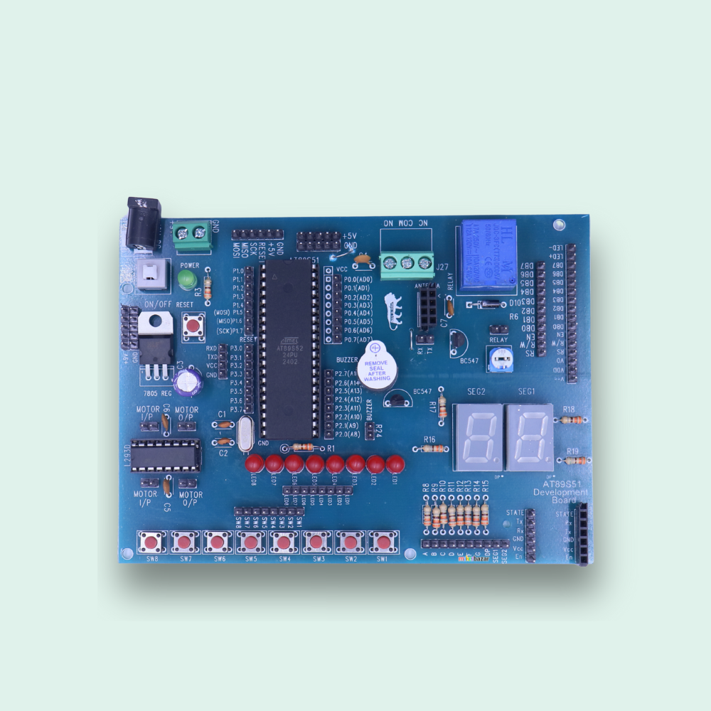 8051 Development Board | AT89S52 Microcontroller Training & Learning Kit