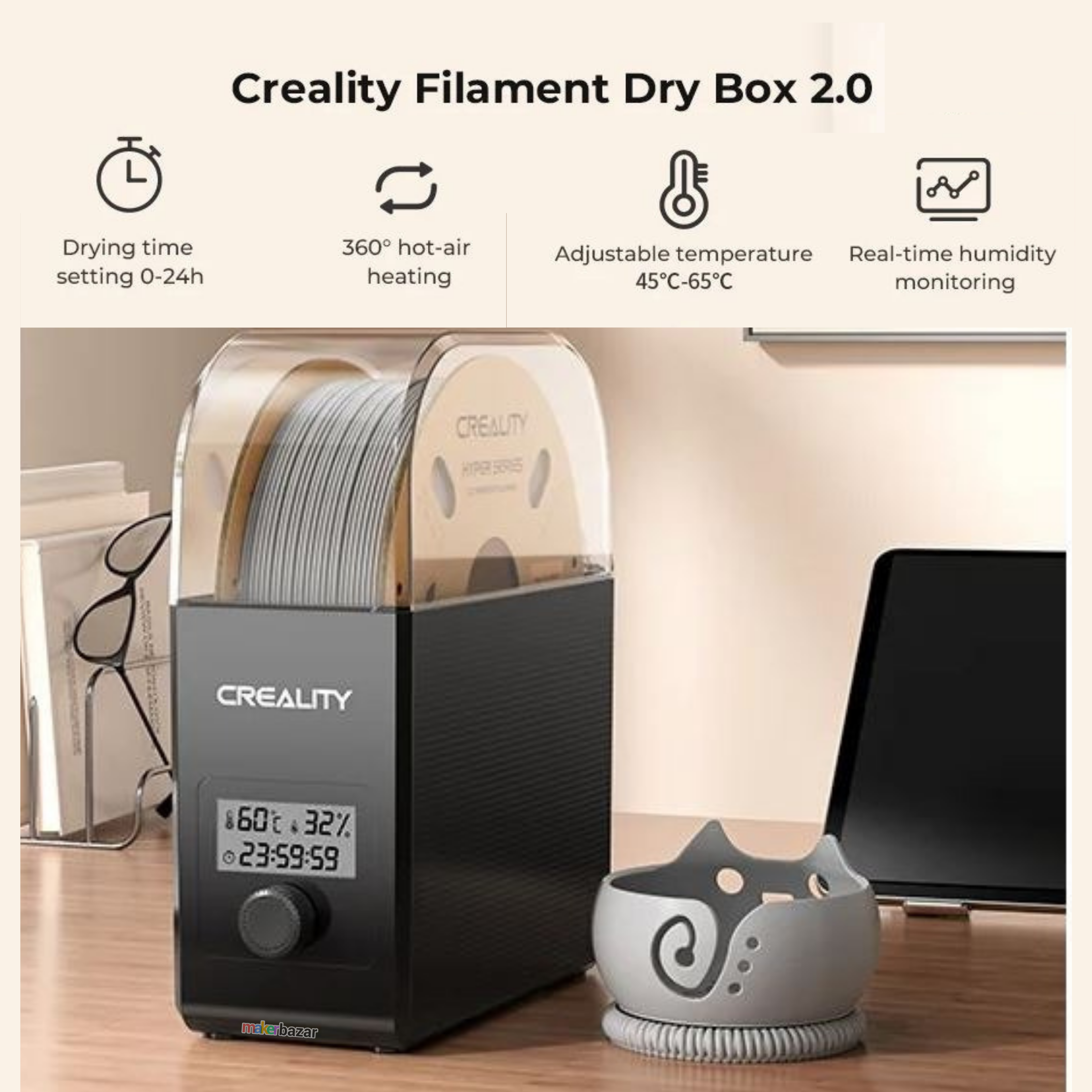 Creality Filament Dry Box 2.0 3D Printer Filament Dryer & Storage